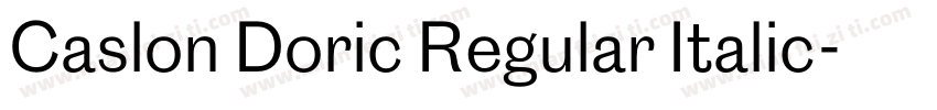 Caslon Doric Regular Italic字体转换